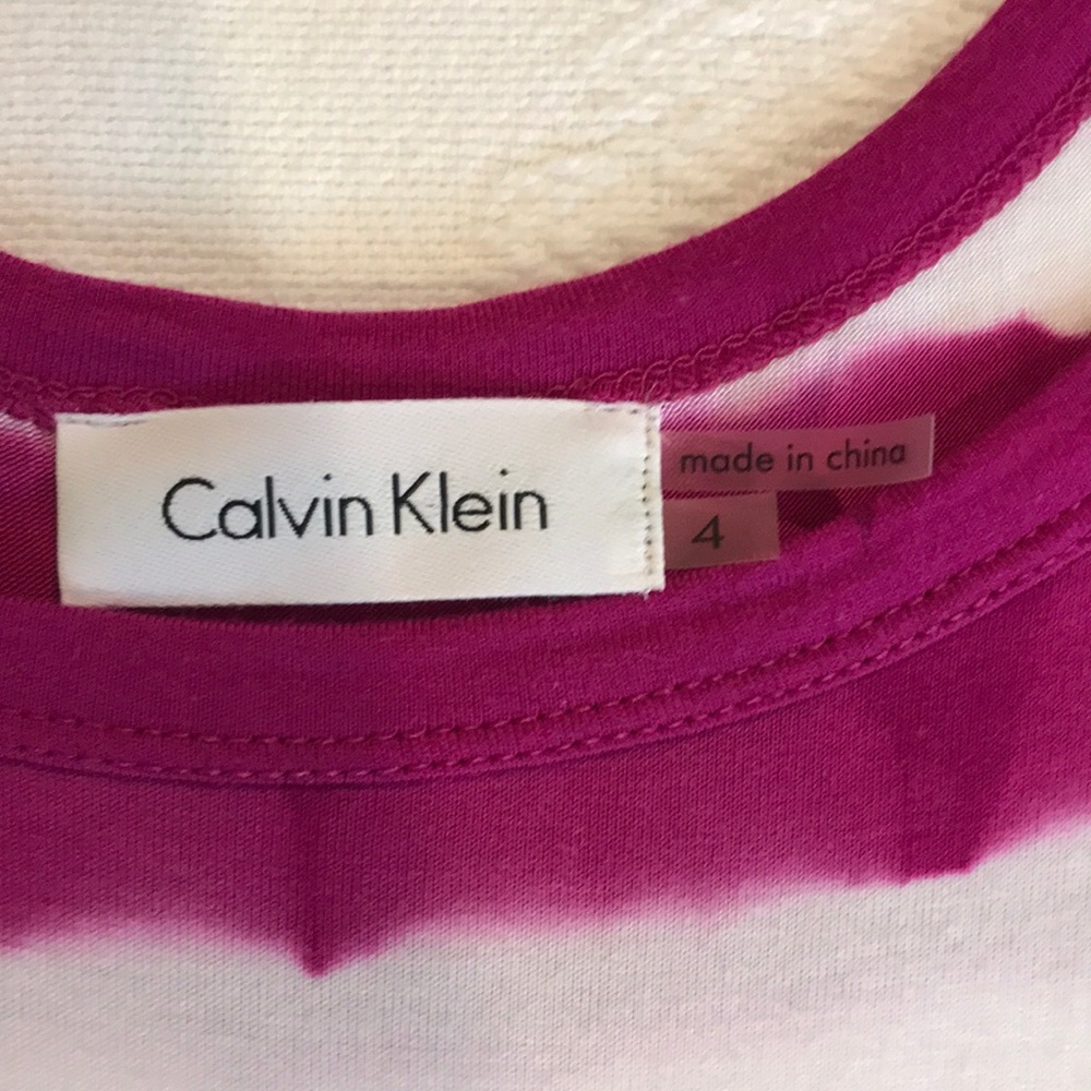 Calvin Klein Maxi Dress Tie Dye Fushia 4 - Picture 6 of 17